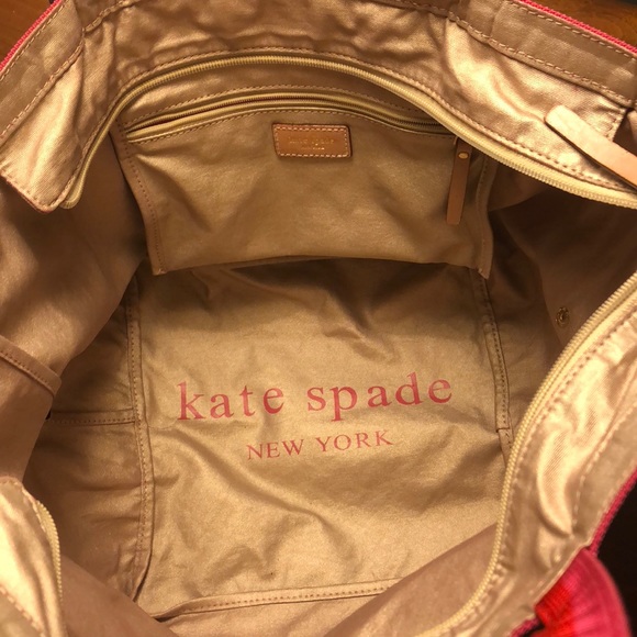 Kate Spade Nylon Pink/Red/Gold Shoulder Bag - Picture 2 of 3